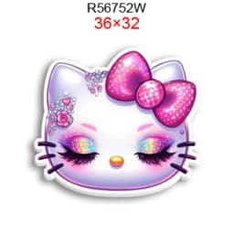 Hello Cat 10pcs/lot San Resin Planar Transparent Glitter Acrylic Flatback for Charms DIY Bow Craft Supplies Phone Case Decor