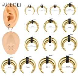 AOEDEJ 1 Piece Punk Stainless Steel Nose Ring 8-25mm Horseshoe Shape Septum Rings Nose Studs Earring Men Body Piercing Jewelry