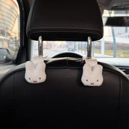 2PCS Miffy Rabbit Cartoon Cute Car Hook Ins Multi functional Backrest Car Storage Decoration