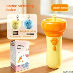 Electric Cat Teaser Catapult Retrievable Launch Teasing Stick Toy Boredom Relief Interactive Cat Paw Printed Wand Smart CatToy