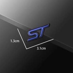 3D Small Metal Car Interior ST Emblem Car Steering Wheel Sticker Auto Body Window Decals Decor For Ford Focus Mondeo Fiesta MK3