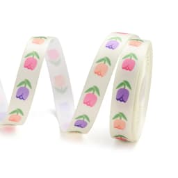5yards/roll 1cm Wide Easter Themed Polyester Ribbon Carrot and Egg Pattern For Party Decoration Gift Wrapping Bows Making