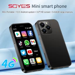 ONEMYTH XS16 Mini Smartphone 3.0'' Screen Quad Core 2000mAh LTE 4G Dual SIM Type-C Android 10.0 Small Mobile CellPhone