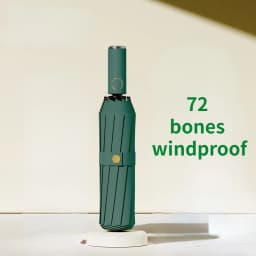 72 Bone Super Strong Windproof Automatic Folding Reinforced Large Rainproof Sun Protection Women Men Umbrella