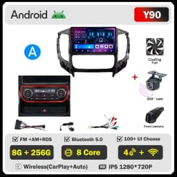 Android Autoradio For Mitsubishi Pajero Sport 3 L200 5 Triton 3 2015- 2019 Car Radio Carplay GPS Navigation Stereo Player WIFI