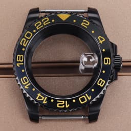 PVD Black NH35 40mm Men's Watch Case Sapphire For SUB Seiko NH35 NH36 NH38 NH34 Miyota 8215 ETA 2824 Movement Yacht-Master 20ATM