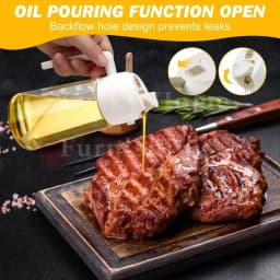500ML 2-in-1 Dual Use Plastic Olive Oil Sprayer Dispenser Spray Pour Bottle Vinegar Mister Air Fryer BBQ Salad Kitchen Tools