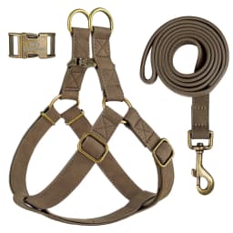 Custom PU Leather Harness And Leash Engraved Dog ID Buckle Harnesses Vest Pet Leading Rope Durable For Small Medium Dogs Bulldog