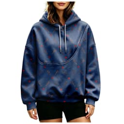 Women Fall And Winter Hoodie With Pet Pouch Oversized Pocket Colorful Print Sweatshirt For Dogs And Cats Woman's Hoodie