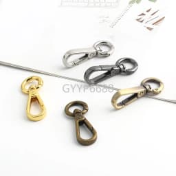 10/30/100PCS Inside:12mm Open Metal Carabiner Snap Hook Trigger Clasps Clips Swivel O-ring For Bag Strap Keychain Accessories