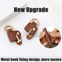 Replacement Genuine Leather Strap Punch-free Shoulder Strap Transformation Buckle Conversion Hang Buckle for Longchamp