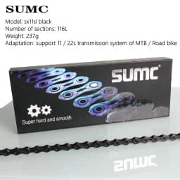 SUMC X11SL X12SL Bicycle Chain Speed MTB Road Bike Diamond Chains Ultralight Mountain Bicycle 11 12S Chains Fit for Shimano Sram