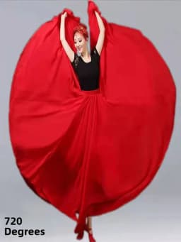 720 Deee Oversized Skirt Ultra Wide Hem awl f-length Skirts for Square Dance And Ethnic Dance High Waist Slimming