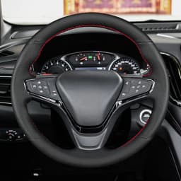 Car Steering Wheel Cover Hand-Stitched Anti-slip Black Genuine Leather For Chevrolet MALIBU XL Equinox Monza Trax Cavalier