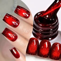 BORN PRETTY 10ml Red Glass Bead Cat Magnetic Gel Ultra Shine Semi Permanent Soak Off UV Gel Christmas Manicure Nail Art Varnish