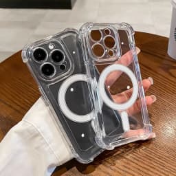 Luxury For Magsafe Shockproof Clear Case For iPhone 18 17 16 15 14 13 12 Pro Max Plus Magnetic Wireless Charge Transparent Cover
