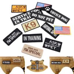 1 Piece Tactical Patch Bundle For Dog Vest Harness Collar Personalized Patches Tags Sticker Label Custom Name ID Service Dog