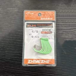 ZYZHE  Luminous Circle Fishing Hook 10 Sizes 4-10piece Hawksbill Hook Saltwater Freshwater Hooks for Tuna, Catfish, Bass Fishing