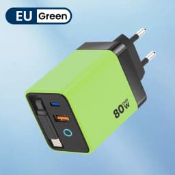 80W Fast Charging USB C Charger With Magnetic Retractable Cable Quick Charge Phone Charger Adapter For iphone 16 15 Samsung