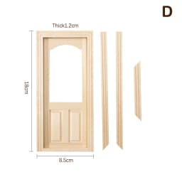 1Pcs 1:12 Dollhouse Miniature Door Flat Top Door Unpainted DIY Model Furniture Decor Toy Doll House Accessories