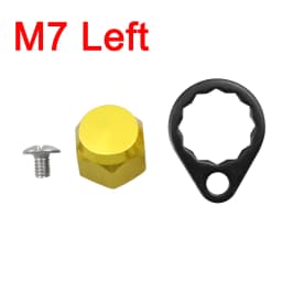 EKfan M8 Daiwa M7 Shimano Left / Right Hand Nut With Black 15MM Lock Washers and Screws For Baitcasting Fishing Reel DIY Parts