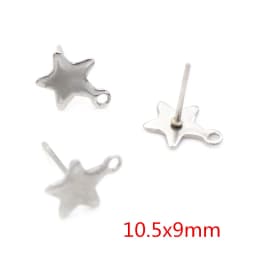 20pcs 316L Stainless Steel Geometric Earring Stud Earring Posts Connector Fashion Styles DIY Jewelry Making Findings Accessories