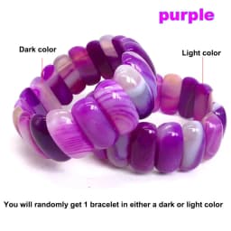 Agate Du Botswana Bracelet Reiki Healing Pink Quartz Aventurine Multicolore Rose Crystal Rectangle Bar Charms Bracelets 10*25mm