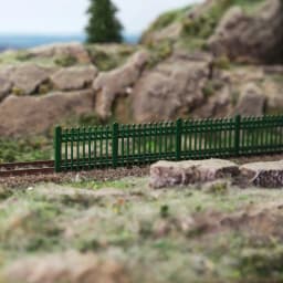 Eevemodel O HO N Scale Model Fences with Gates Building Wall for Model Trains Diorama Scene