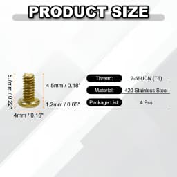 4/10/20pcs Pocket Clip Screws T6 Torx Head 2-56UCN 3.5/4.5/6/7.2mm Thread Length Folding Knife Fasteners for Blade Fixing