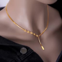 Solid 18K Gold Women's Necklaces Pendant for Engagement Promise Women Lucky Sign Small Gold Bar Accessories Jewelry Trend Chains