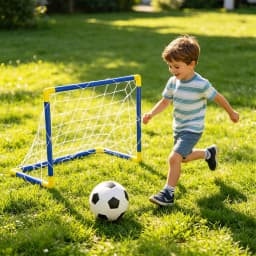  Portable Micro Soccer Goal Set Complete Outdoor Beach Training Equipment with Net Pump Ball Lightweight Indoor Kids Sports Toy