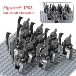 MOC Medieval Dwarf Warrior Elves Knights LOTR Figures Building Blocks Accessories Armor Shield LOTR DIY Toys for Children Gift