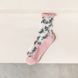 Floral Embroidery Crystal Silk Socks Summer Ultra-thin Transparent Vintage Lace Socks Women Sweet Girls Kawaii Cute Ruffle Socks