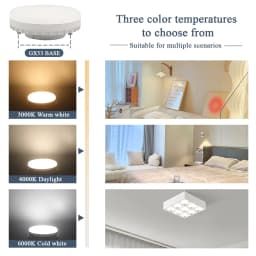 1-10pcs GX53 LED Bulb 5W 7W 9W 12W 15W 220V Reflector Disc Frosted Puck Light Cool Lighting 6000k LedS Lamp Lampara Foco