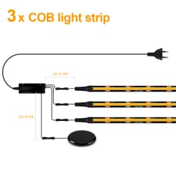1-10Pcs Groups Cob LED Strip Light Black PCB Hand Sweep Touch Dimmer Switch for Room Bedside Wall Panel Acoust Board Stair Decor