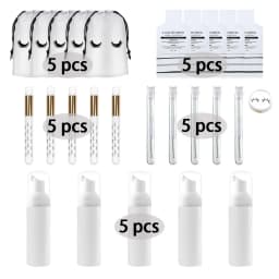 25/50Pcs Eyelash Extension Shampoo Foam Set 5ML Mousse Concentrate Makeup Remover Tool for Mascara with Brush Women's Cleanser