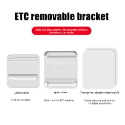 [NC]Car Toll Pass Holder Adhesive Sticky ETC Bracket Adhesive Removable Easy Installation Compact Toll Pass Holder Windshield