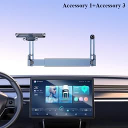 Hipacool Dual-position Car Screen Phone Holder Bracket Metal 360° Adjustable Stand for Tesla Model 3 Highland Y Car Accessories