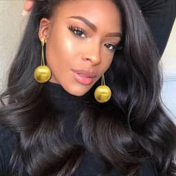 Gold Plated Round Bead Earrings for Women Simple Circle Ball Dangles Earrings Female Fashion Jewelry Accessories Birthday Gifts