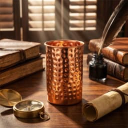 Retro Pure Copper 2 Cups, 2 Straws Set 400ml Solid Moscow Mule 100% Copper Cocktail Glass Beer Milk Mug Tea Tumbler Drinkware