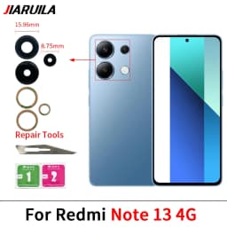 Rear Camera Lens For Xiaomi Redmi Note 13 12 11 Pro Plus 5G 4G Back Camera Glass Lens With Glue Adhesive Sticker