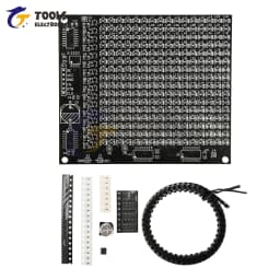 DIY Electronic Kit 64LED/256LED Red Display LED SMD Dot Matrix Advertising Screen Fun Soldering Practice Welding Practice Kit