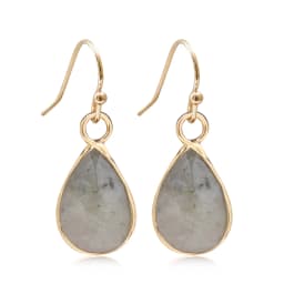 Waterdrop Natural Stone Dangle Labradorite Earrings for Women Newly Designed Female Daily Wear Wholesale Dropshiping