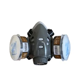 Portable Electric Air Purifying Gas Mask Half Face Chemical Respirator For Work Safety Polishing Welding Spraying Protection