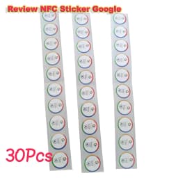 10/30/100Pcs Waterproof Google Review Stickers 504Bytes NFC215 Chip NFC Tap Review Sticker Boost Your Reviews Sticker NFC Tags
