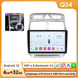 4G Carplay Android Auto Car radio stereo For Peugeot 307 307CC 307SW 2002-2013 Multimedia player GPS navi Audio 2din QLED Screen