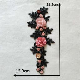 1 piece for sale lace chest decoration 3D three-dimensional flower sequin embroidery DIY clothing craft supplies accessories