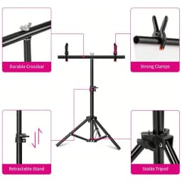 T-shaped Photography Backdrops Stand Photo Studio T Shape Support Light Stands Mini Holder Tripod For PVC Background Cloth Paper