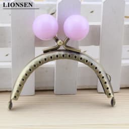 8.5cm Big beads Antique Bronze metal Purse Frame Handle for Clutch Bag Handbag Accessories Making Kiss Clasp Lock