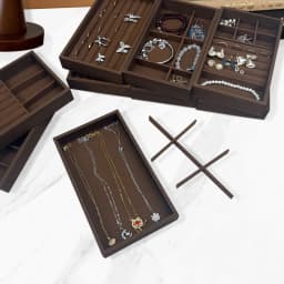 1 Pc, Walnut Wood Pattern Jewelry Box, Jewelry Tray, Suitable for Storing Necklaces, Rings, Earrings, and Ear Studs